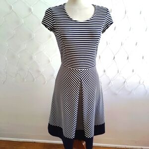 Striped A-Line Dress by DE Collection / Size Small
